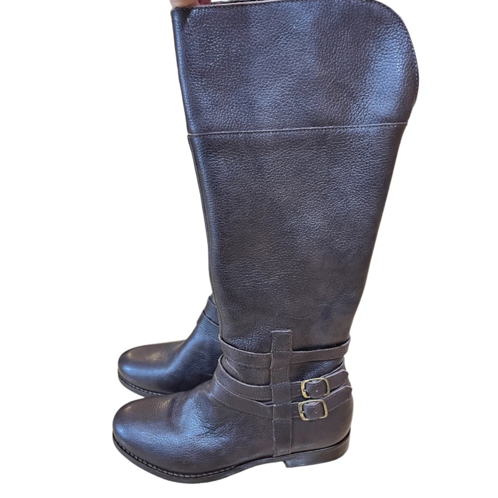 Matisse Rochelle Leather Riding Boots Buckle Detail Brown Equestrian Sz 6